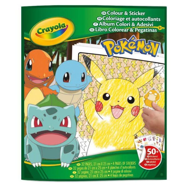 CRAYOLA POKEMON Värvimis- ja kleepimisraama