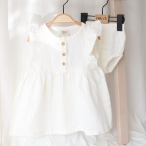 Valge puuvillane kleit