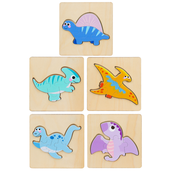 Dinosauruse motiiviga puidust pusle